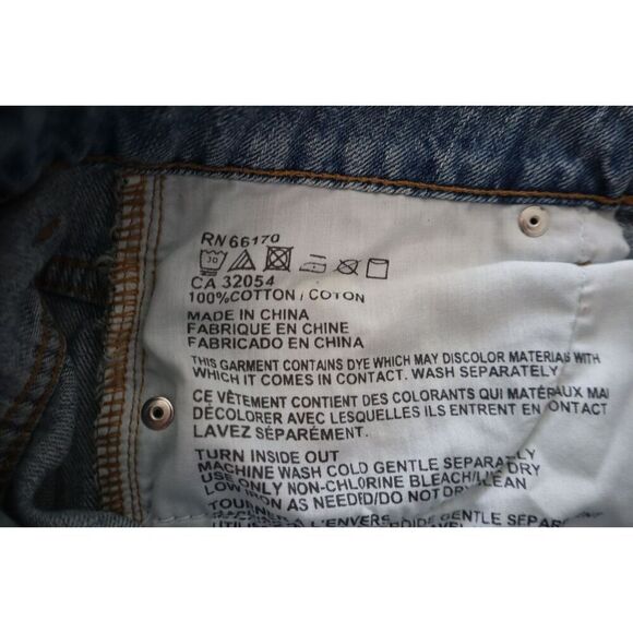 BDG x Urban Outfitters Women's Sz 32 Blue High-Rise Cheeky Studded Denim Shorts - Picture 4 of 6